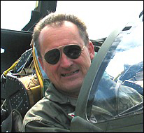 Vol Hunter Trainer avec André Borschberg au Musée Clin d'Ailes 21 juin 2004